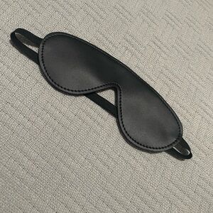 Black pleather Eye Mask